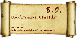 Bodánszki Otelló névjegykártya